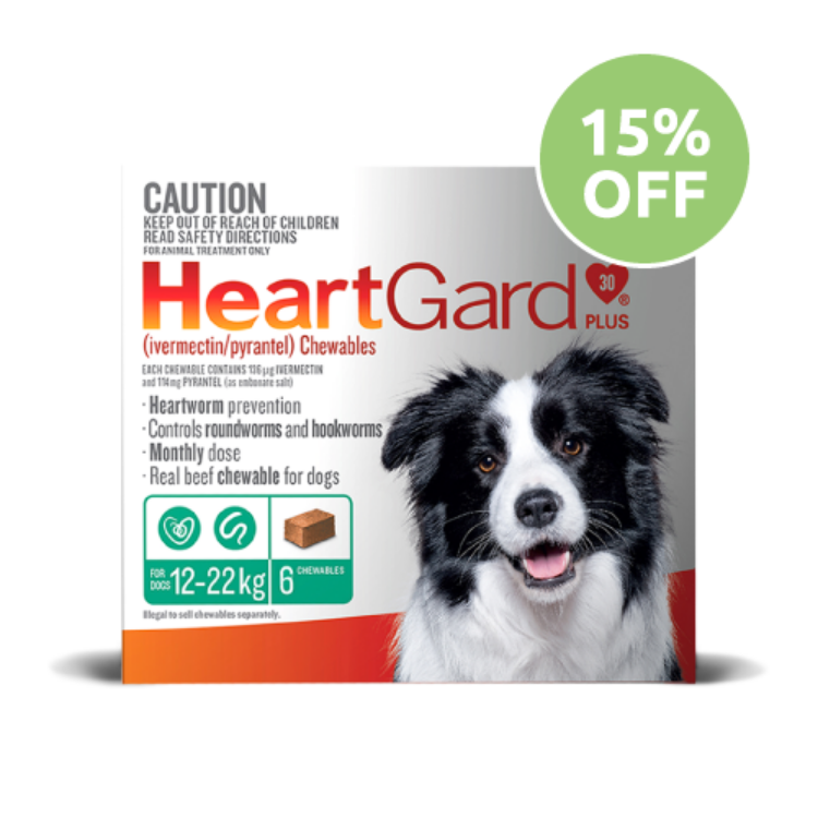 Heartgard Plus  Chewable Medium Dog (Green)