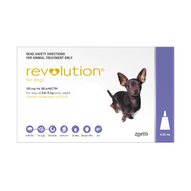REVOLUTION FOR EX-SMALL DOGS (PURPLE)