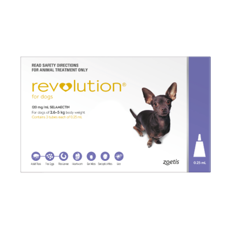 REVOLUTION FOR EX-SMALL DOGS (PURPLE)