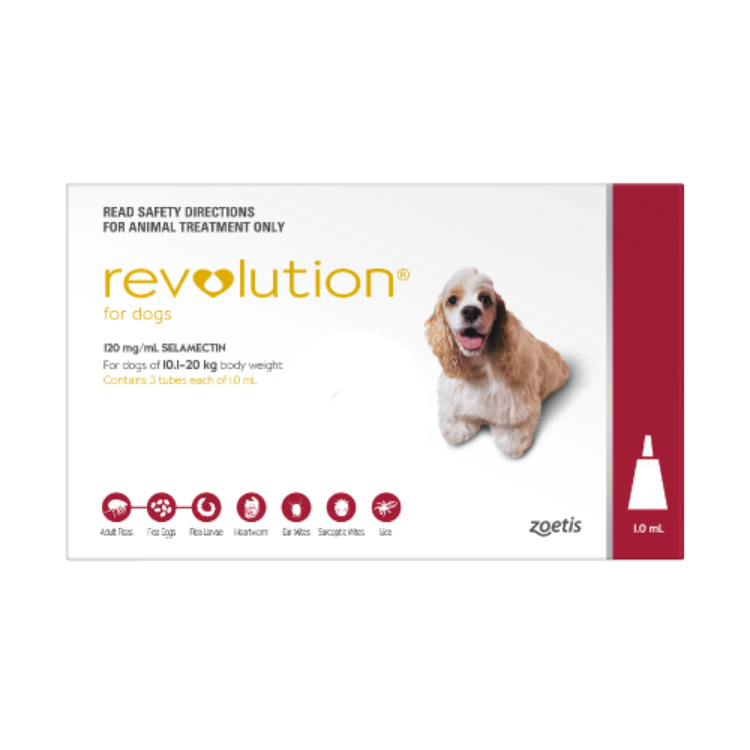 REVOLUTION FOR MEDIUM DOGS (RED)