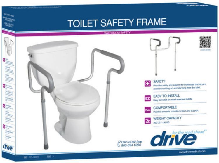 toilet safety frame/rail
