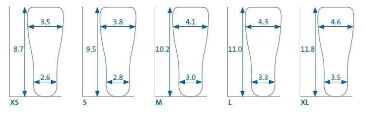 Orthowedge Healing Shoe size chart