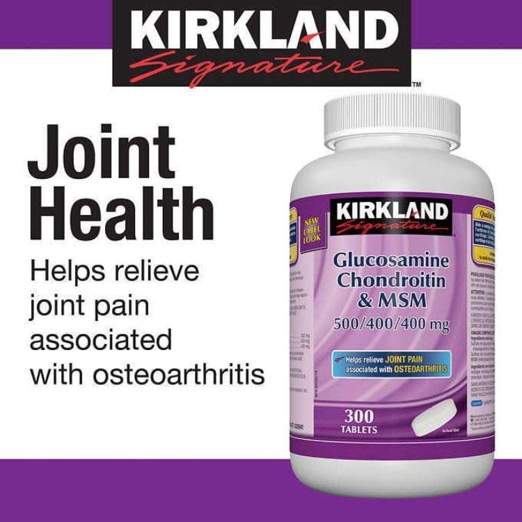 Kirkland Signature Glucosamine Chondroitin and MSM Tablets osteoarthritis