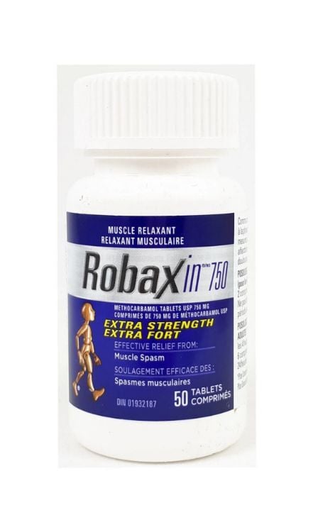 robaxin 750mg 50 tabs