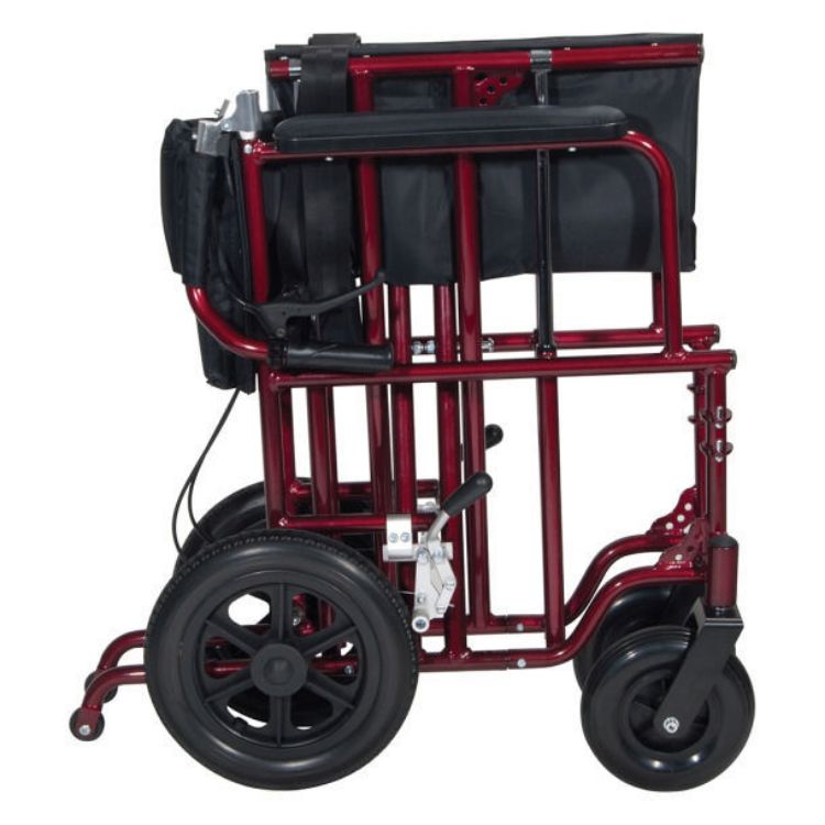 22" Bariatric Aluminum Transport Chair