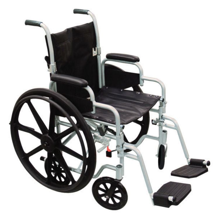 Poly-Fly High Strength, Lightweight Wheelchair/Flyweight Transport Chair Combo