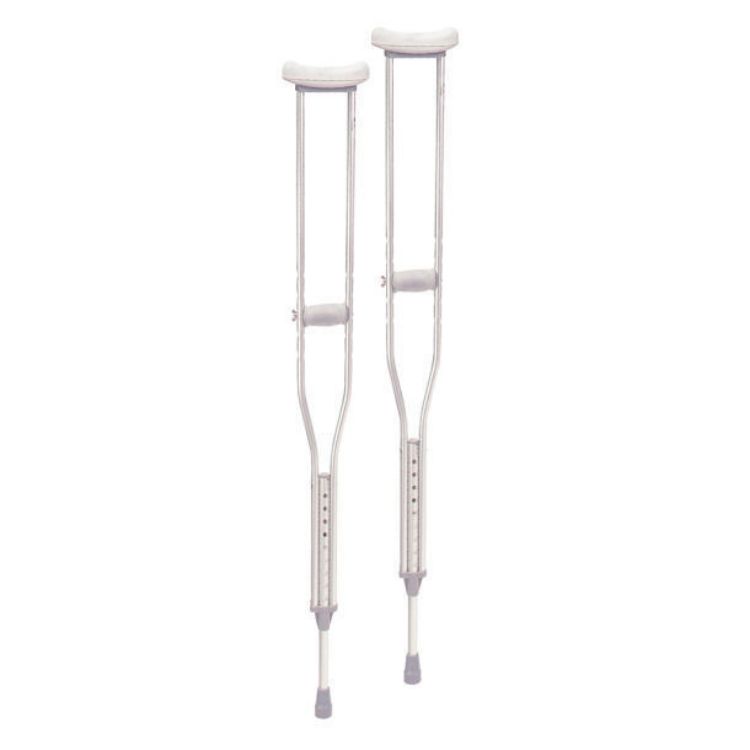 Retail Packaged Aluminum Crutches with Accessories