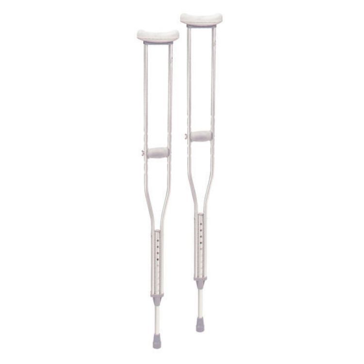 Retail Packaged Aluminum Crutches with Accessories