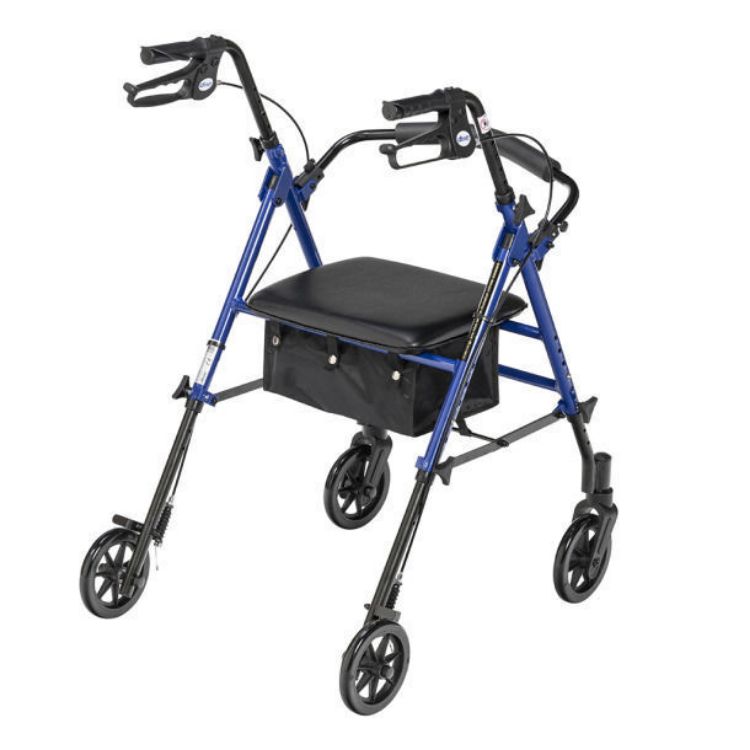 Adjustable Height Rollator, 6 Casters