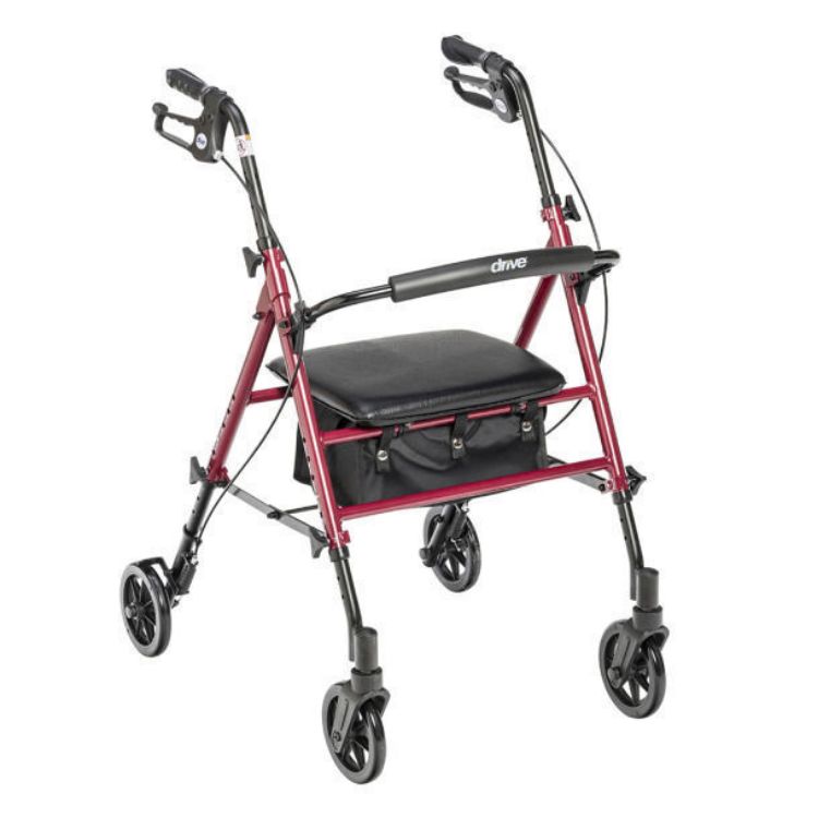 Adjustable Height Rollator, 6 Casters