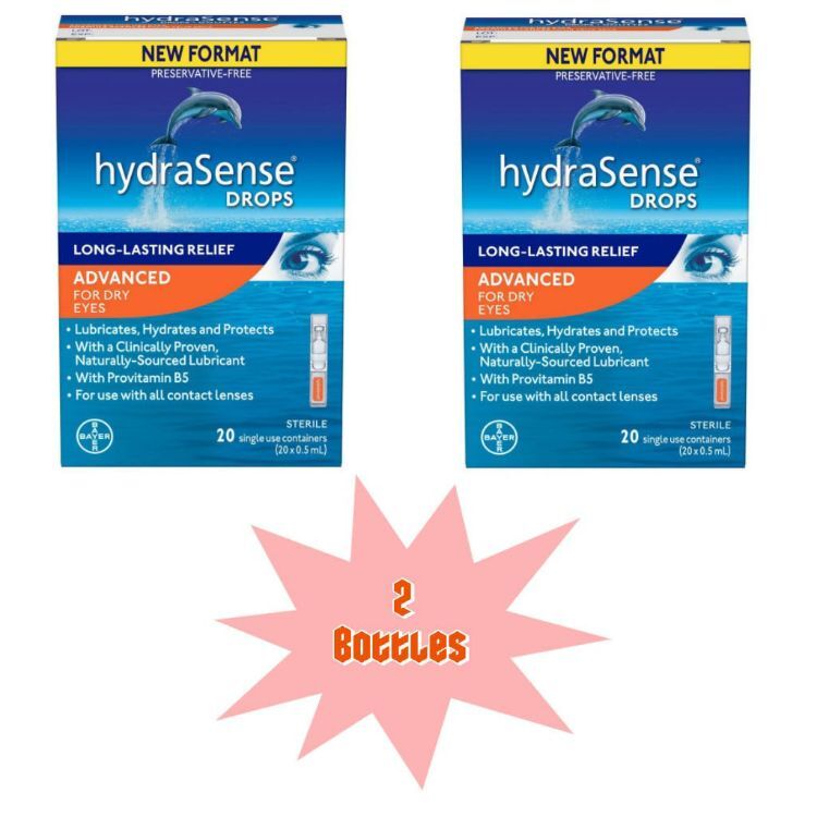 hydrasense eye drops advanced 2 pack