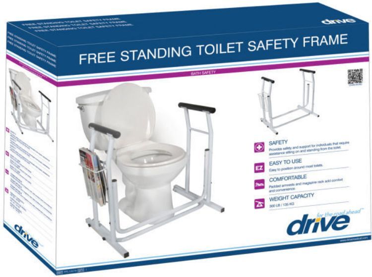 drive medical Free standing Toilet Safety Rail 