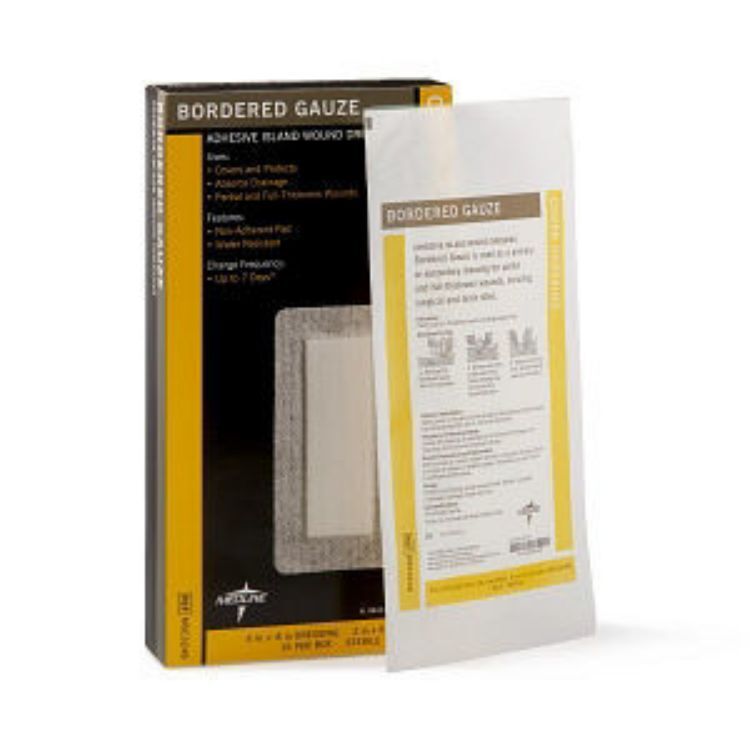 BORDERED GAUZE WOUND DRESSING MEDLINE