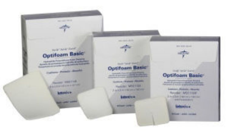 MEDLINE OPTIFOAM HYDROPHILIC POLYURETHANE BASIC FOAM DRESSING