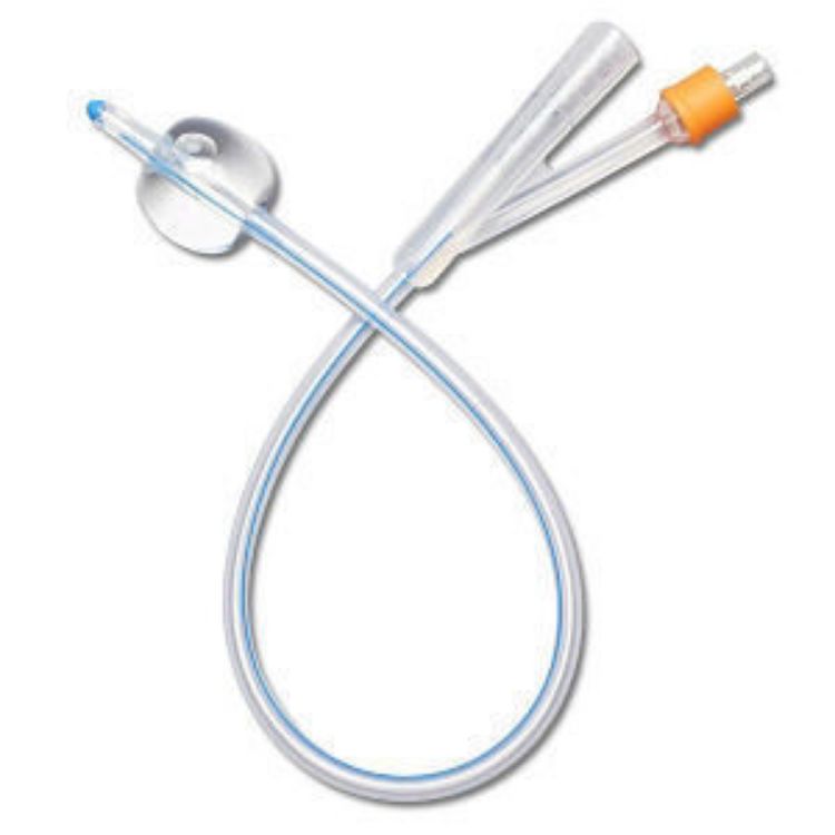 Medline Catheter Silicone Foley, 2 Way, 10 Ml, 16fr