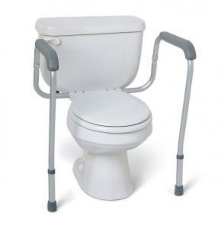 MEDLINE ADJUSTABLE ALUMINUM TOILET SAFETY RAIL