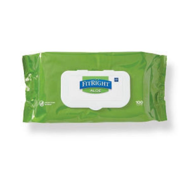 MEDLINE FITRIGHT PRE-MOIST/WET WIPES, 8X10"