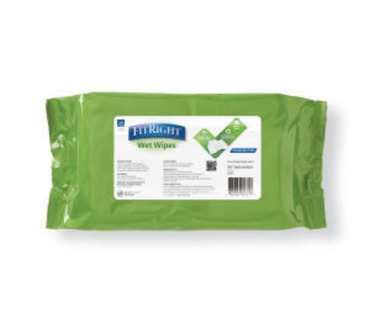 MEDLINE FITRIGHT PRE-MOIST/WET WIPES, 8X10"