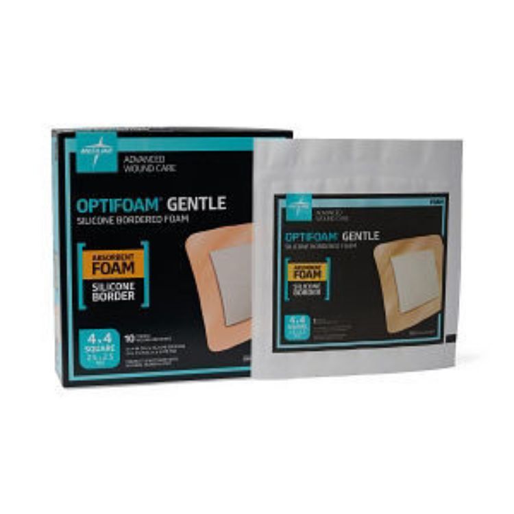 MEDLINE OPTIFOAM GENTLE FOAM WOUND DRESSING WITH ADHESIVE BORDER