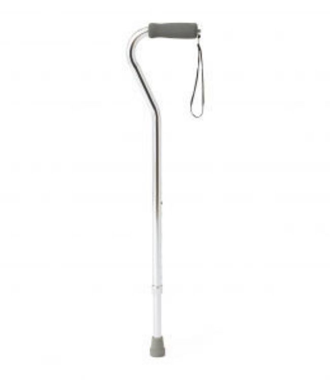 MEDLINE ALUMINIUM CANE WITH OFFSET FOAM HANDLE