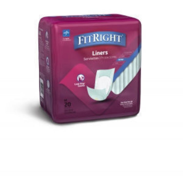 Medline Fitright Incontinence Liner Heavy, 13" X 34"