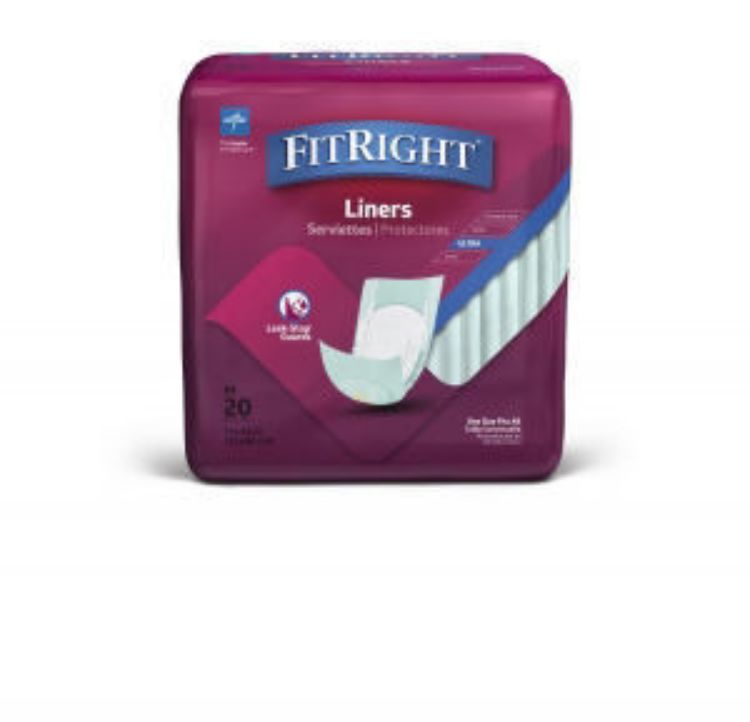 Medline Fitright Incontinence Liner Heavy, 13" X 34"