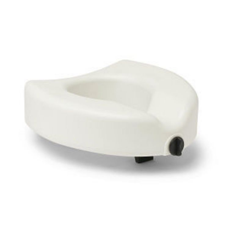 MEDLINE ELEVATED TOILET SEAT WITH LOCKING, GRAY