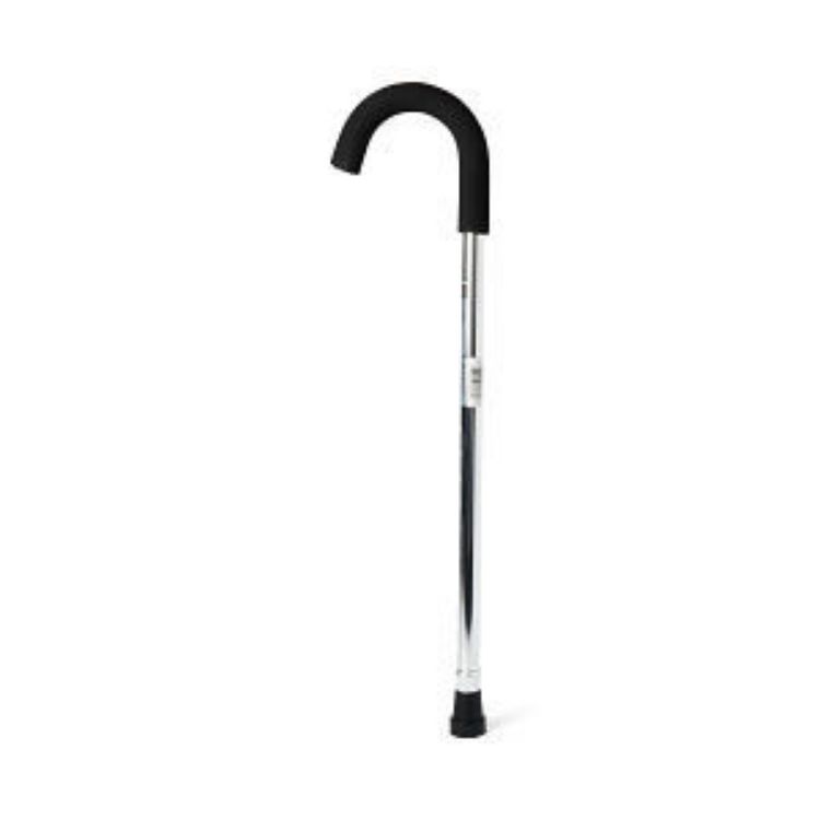 MEDLINE STANDARD ALUMINIUM CANE, CHROME