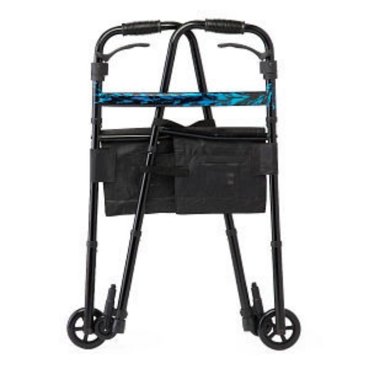 MEDLINE TRIGGER FOLDING WALKER WITH 5" WHEELS