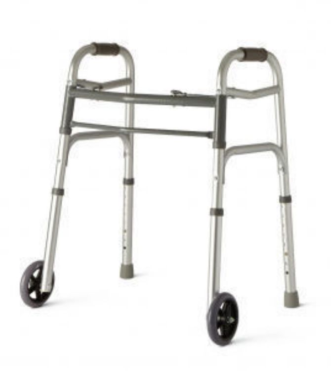 MEDLINE FOLDING WALKER  WITH 5" WHEELS FOR YOUTH