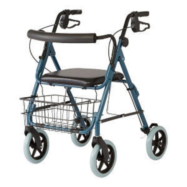 MEDLINE GUARDIAN DLX ROLLATOR WALKER WITH 8" WHEELS