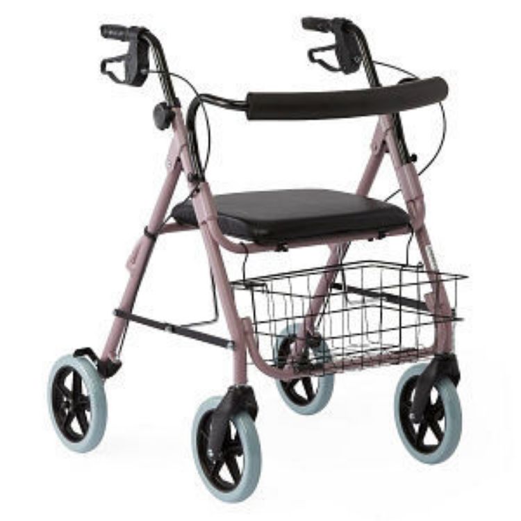 	MEDLINE GUARDIAN DLX ROLLATOR WALKER WITH 8" WHEELS