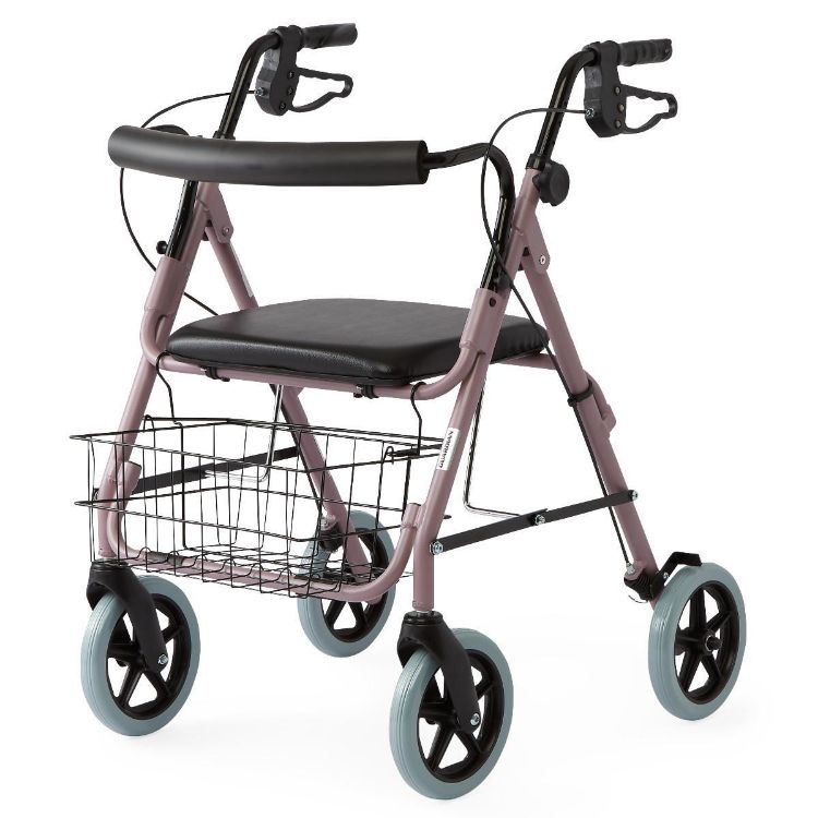 	MEDLINE GUARDIAN DLX ROLLATOR WALKER WITH 8" WHEELS