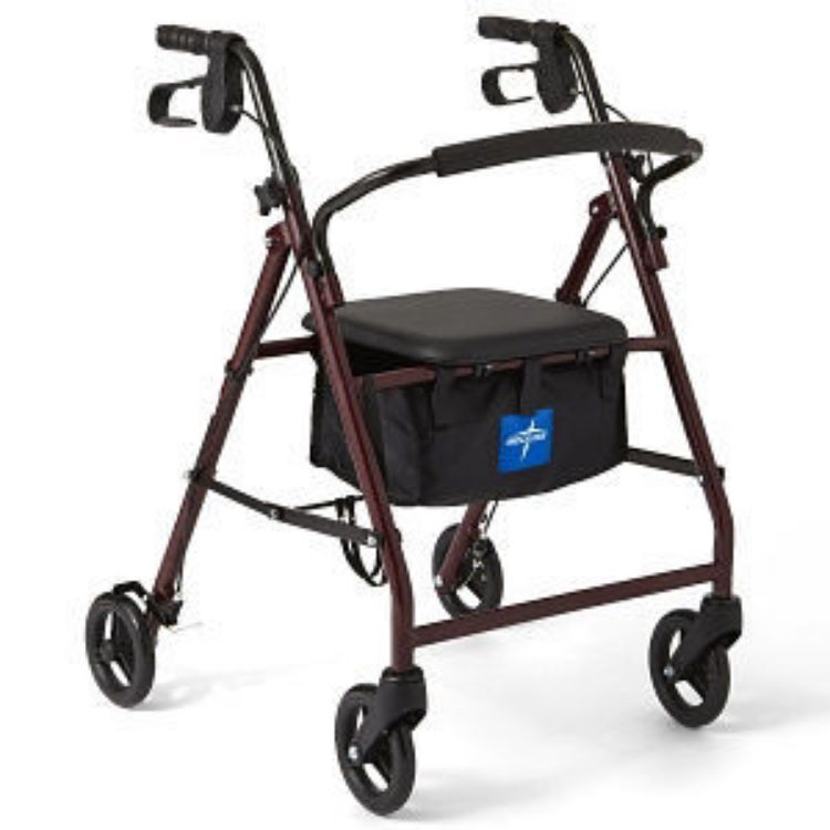 MEDLINE ECONOMY STEEL ROLLATOR WITH 6" WHEELS