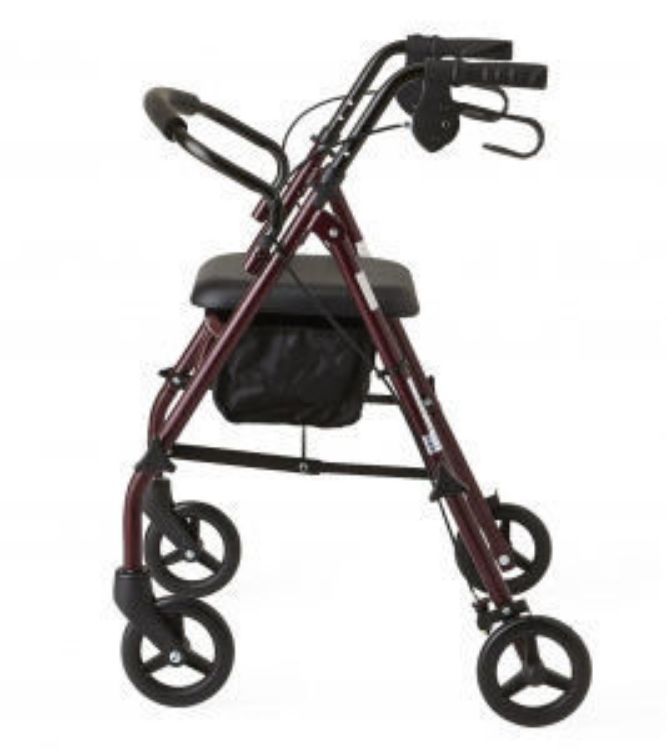 Medline Economy Steel Rollator With 6" Wheels, Knock-Down