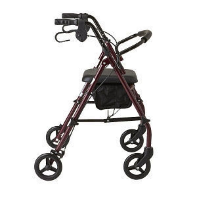 Medline Economy Steel Rollator With 6" Wheels, Knock-Down