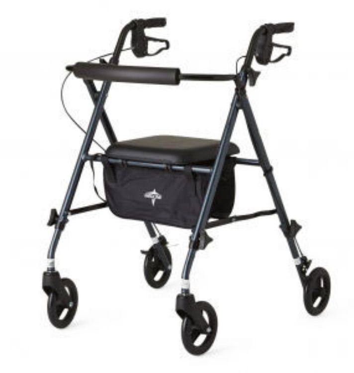 MEDLINE SUPERLIGHT ALUMINUM ROLLATOR WITH 6" WHEELS