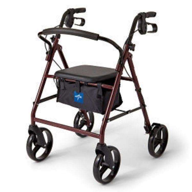 MEDLINE BASIC STEEL ROLLATOR WITH 8" WHEELS