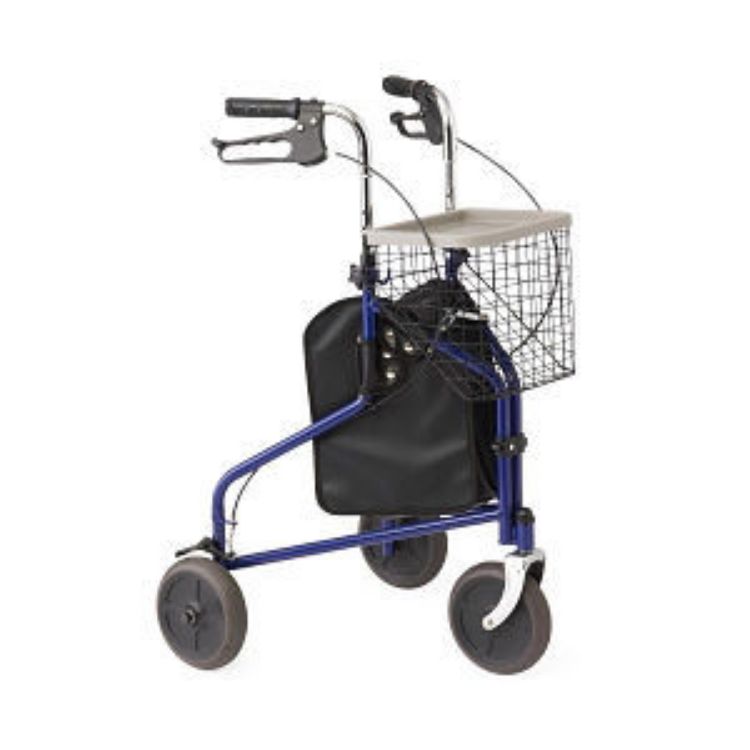 MEDLINE THREE WHEELED STEEL ROLLATOR