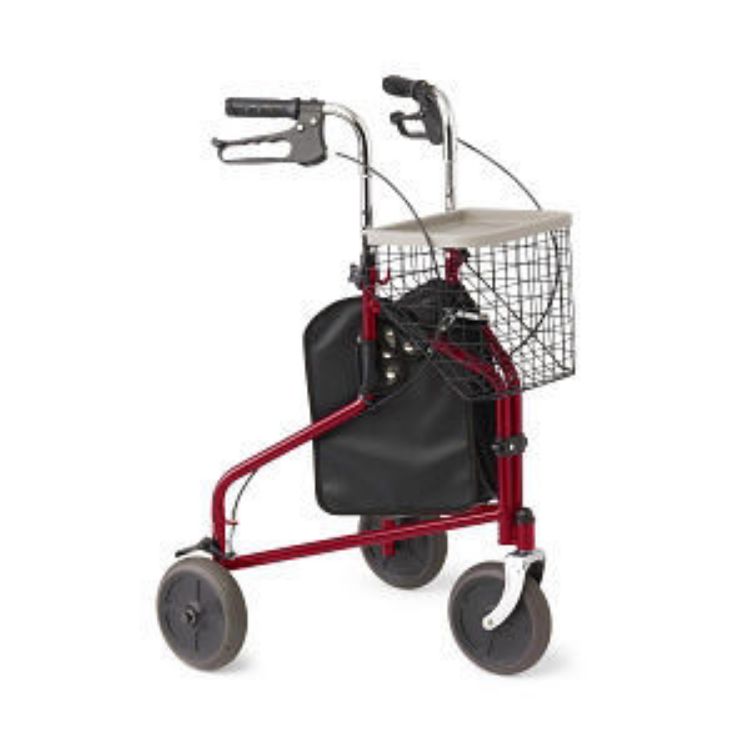 MEDLINE THREE WHEELED STEEL ROLLATOR