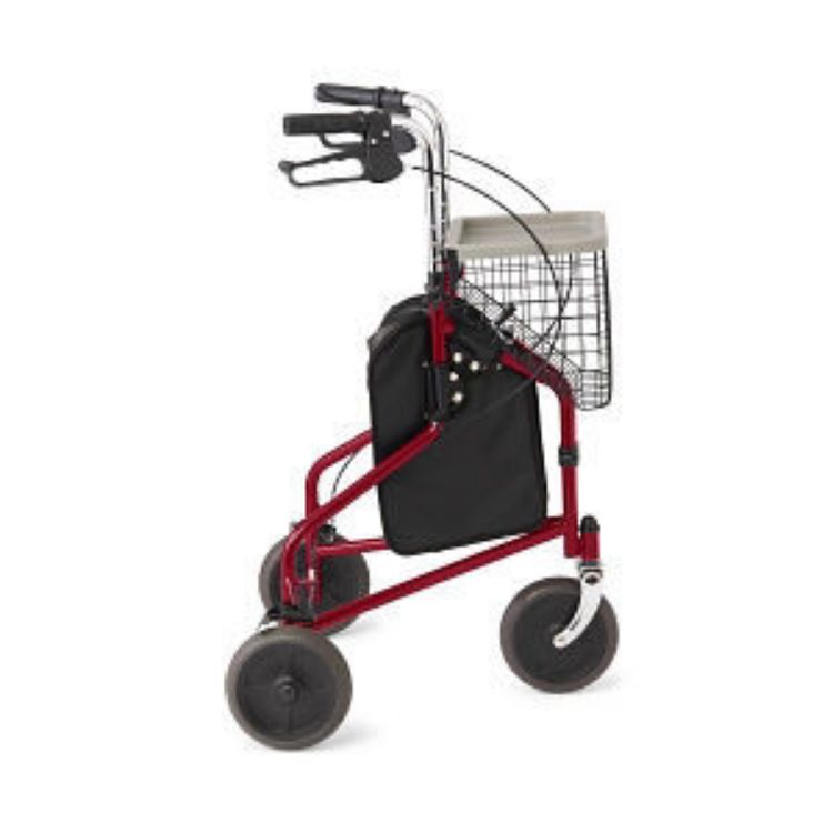 MEDLINE THREE WHEELED STEEL ROLLATOR