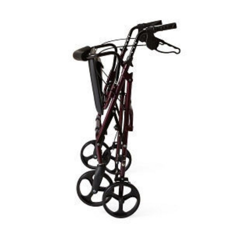 Medline Bariatric Extra-Wide Rollator, 400 Lb Capacity