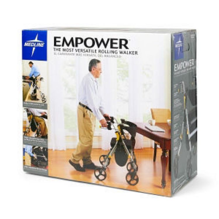 MEDLINE EMPOWER ROLLATOR WITH 8" WHEELS