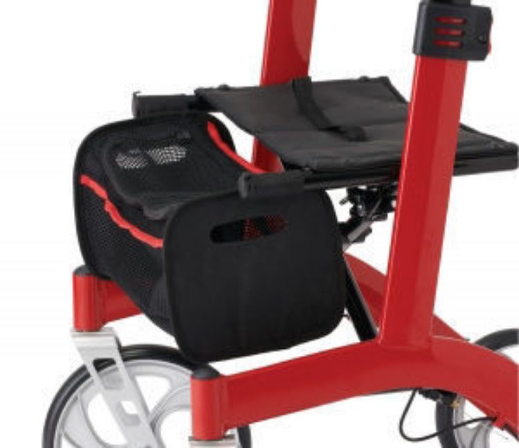 MEDLINE EUROPEAN STYLE ALUMINUM ROLLATOR, Red