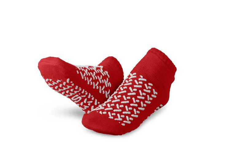 Double-Tread Terry Patient Slipper Socks S