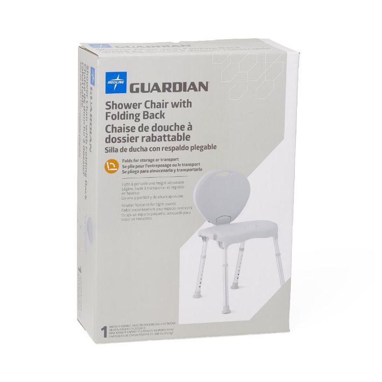 Medline Folding Shower Chair with Backrest