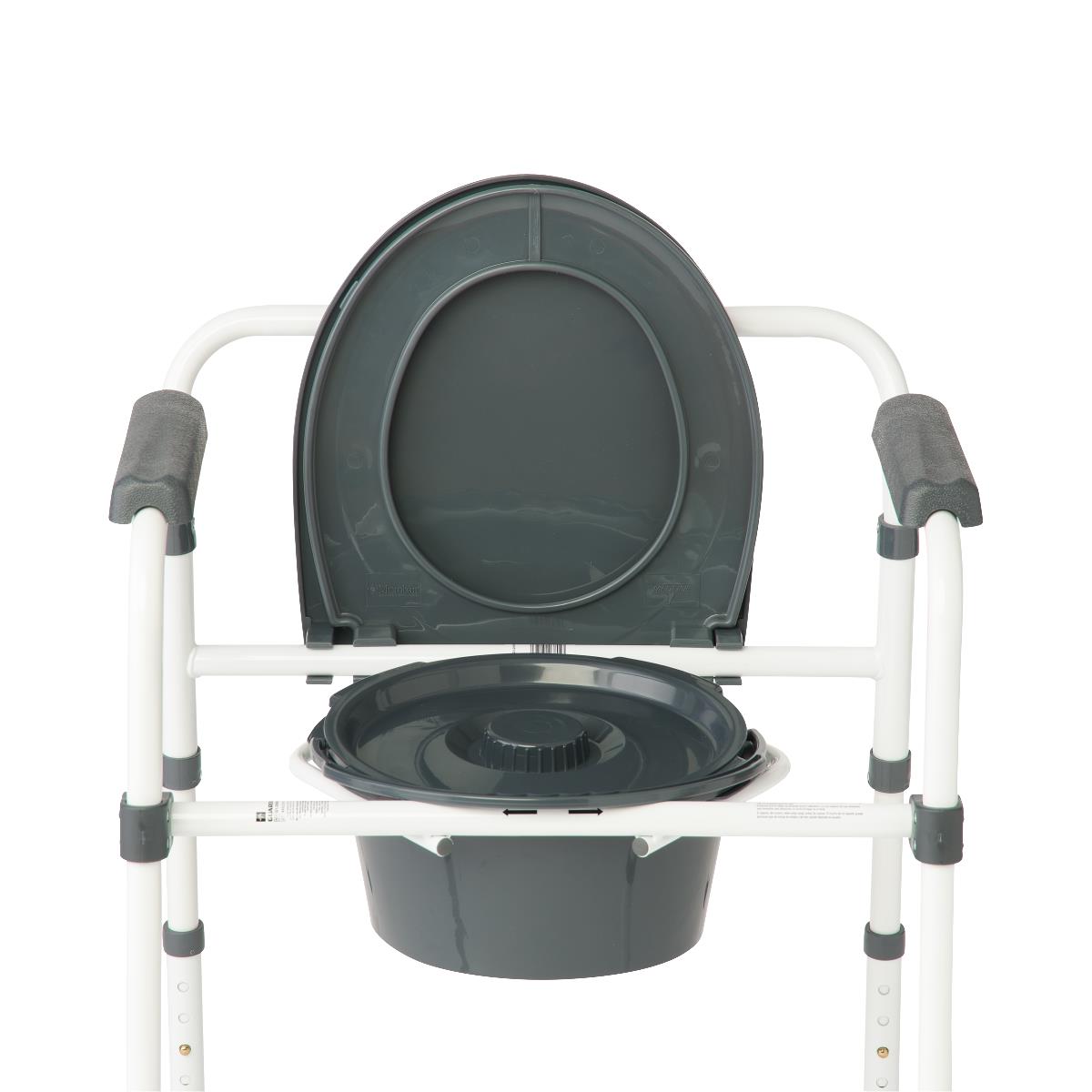Medline 3-in-1 Folding Commode With Elongated Seat | HHCS