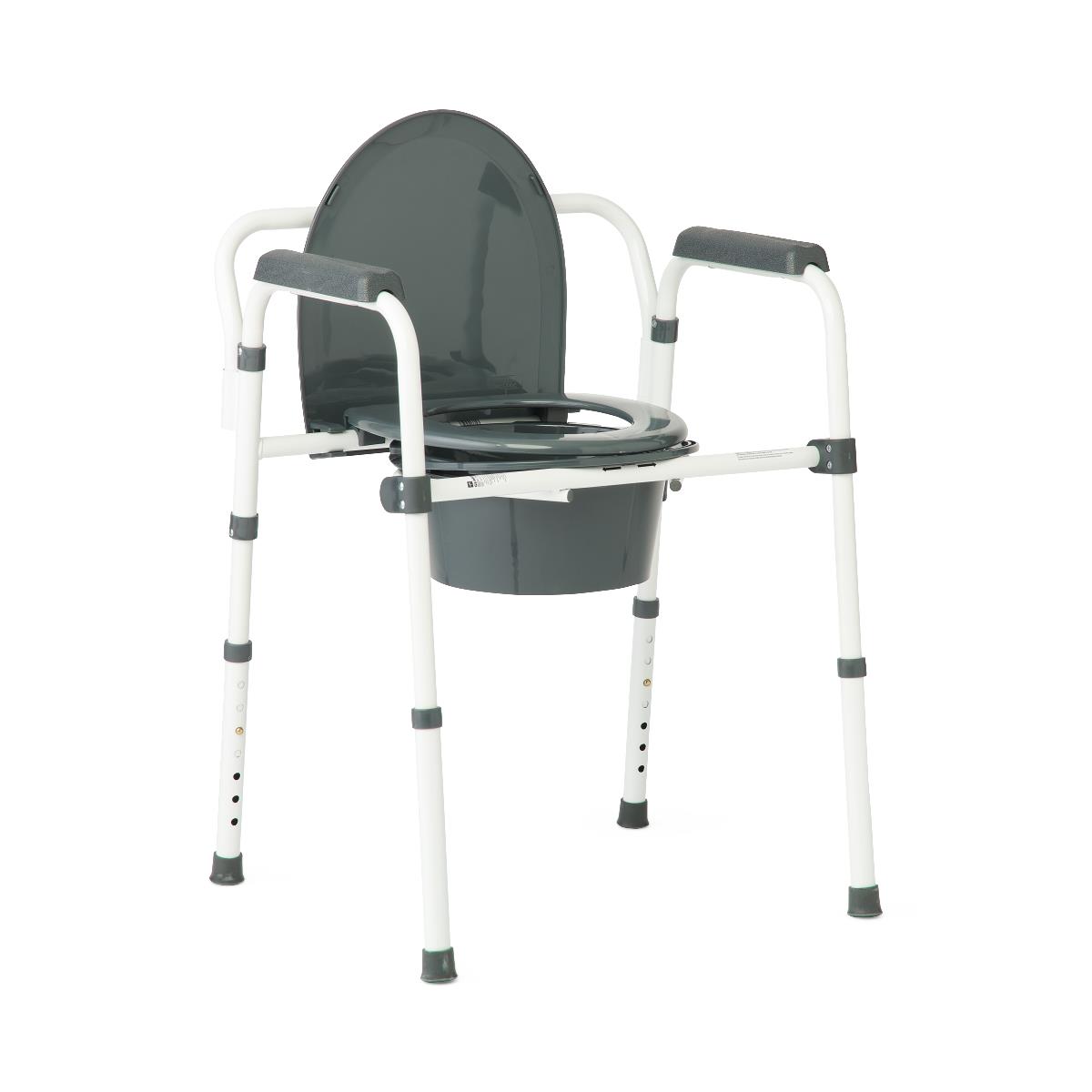Medline 3-in-1 Folding Commode With Elongated Seat | HHCS