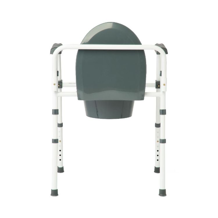 Medline 3-in-1 Folding Commode with Elongated Seat