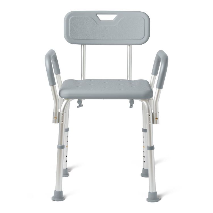 Medline Shower Chair With Backrest and Padded Armrests